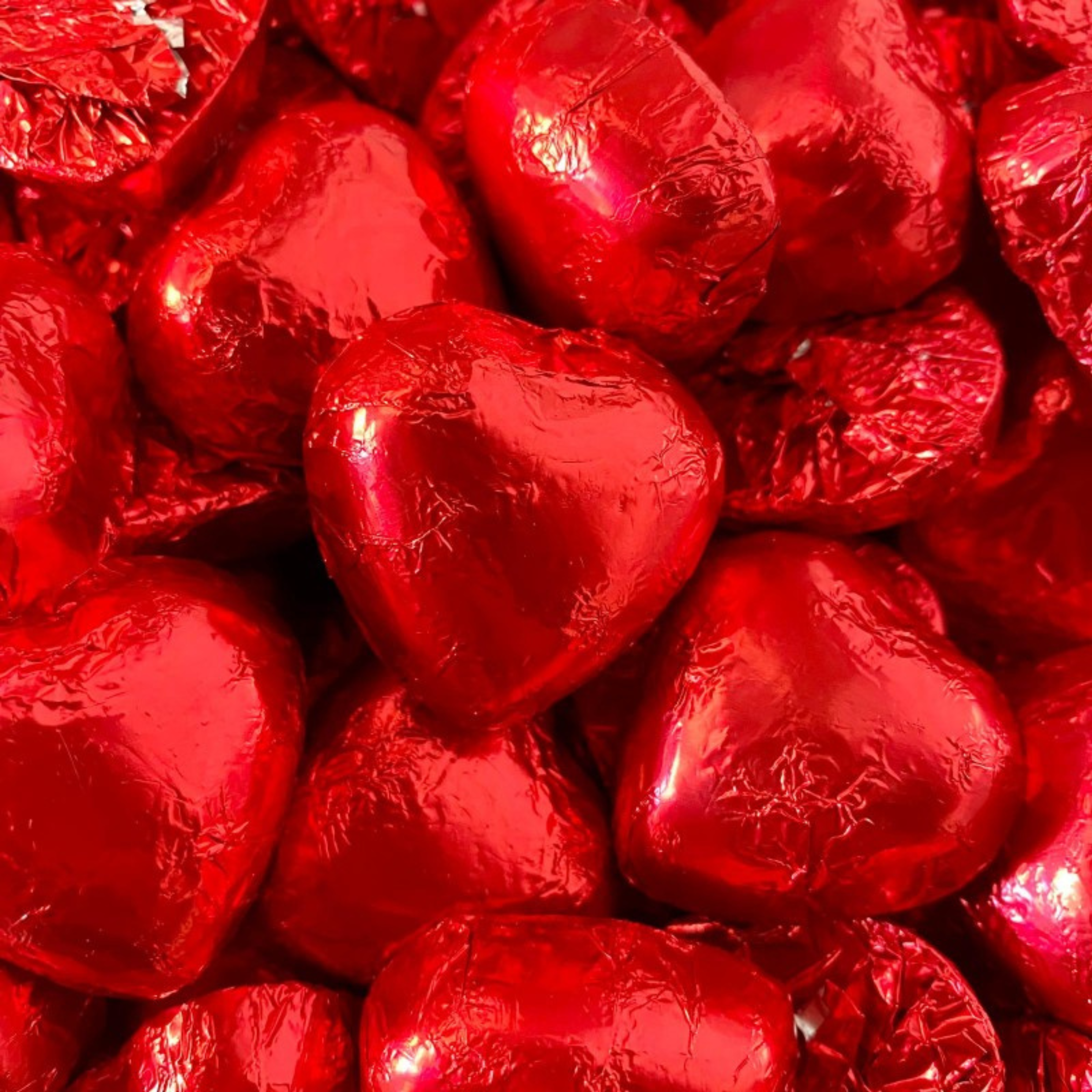 Cœur en chocolat au lait fourrés à la crème noisette