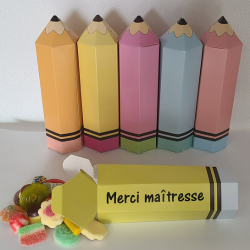 Boites crayon "merci maîtresse"